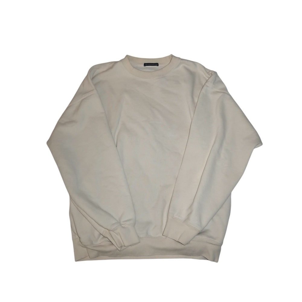 Brandy Melville Men's Beige Crewneck Sweater
